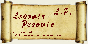 Lepomir Pešović vizit kartica